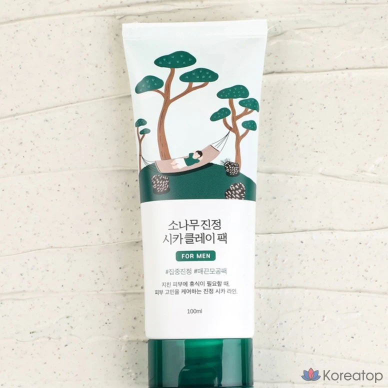 Глиняная маска Round Lab Pine Calming Cica Clay Pack, 100 мл, 1 упаковка.