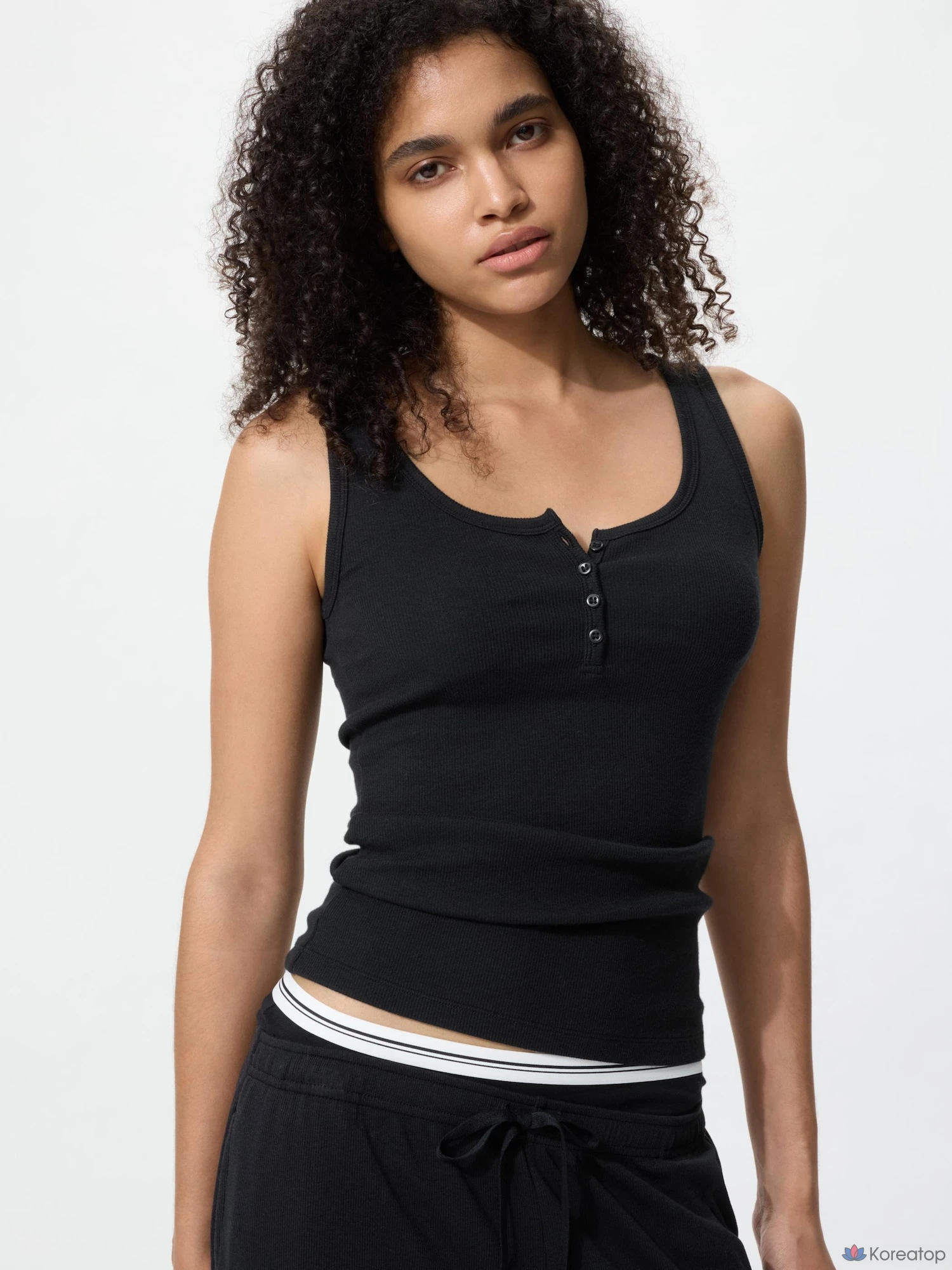 Майка Uniqlo Henley Neck Tank Top
