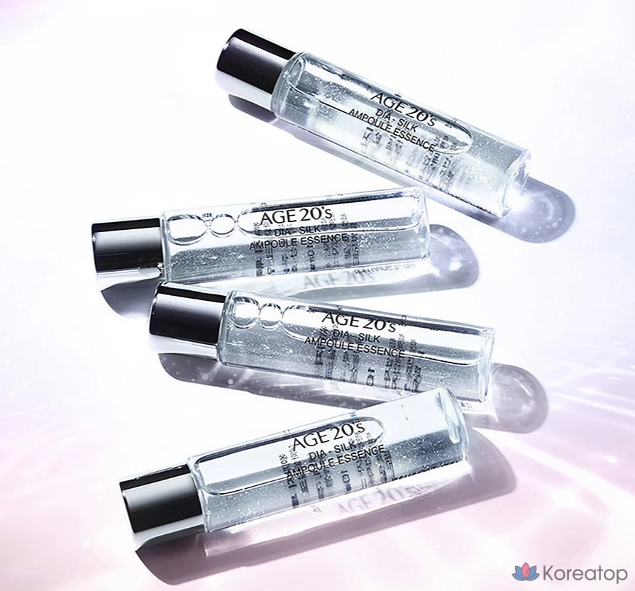 Набор для макияжа Age 20's Essence Cover Pact Sparkle Case + сменный блок 12,5 г x 2 шт. + ампула 10 мл x 4 шт., № 21, белый бежевый, 1 шт.