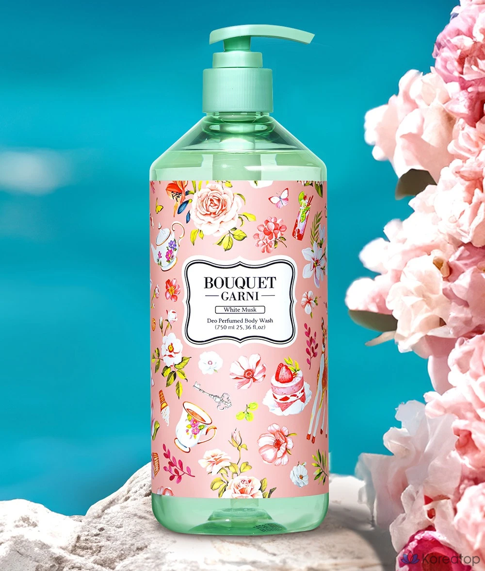 Парфюмированный гель для душа Bouquet Garni Body Odor Care с ароматом белого мускуса, 750 мл, 1 шт.