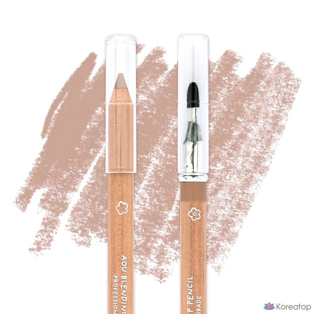 AOU Карандаш для губ, 3 цвета, Холодный цвет, Натуральный, для контурирования губ, Тонкий карандаш и кисточка в комплекте, 1 шт., 04 Цемент