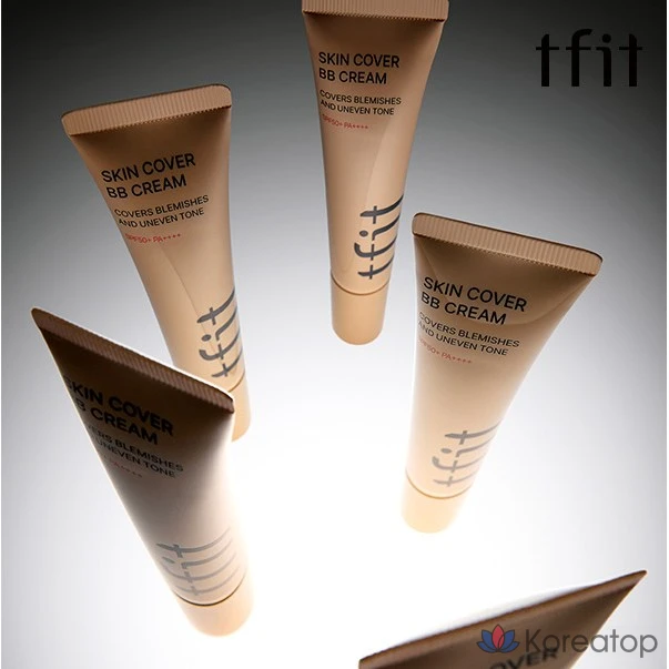 BB-крем Tipit Skin Cover SPF50 для маскировки покраснений, татуировок и несовершенств кожи, водостойкий консилер, 03 Healthy BW, 30 г, 1 шт., фото 5