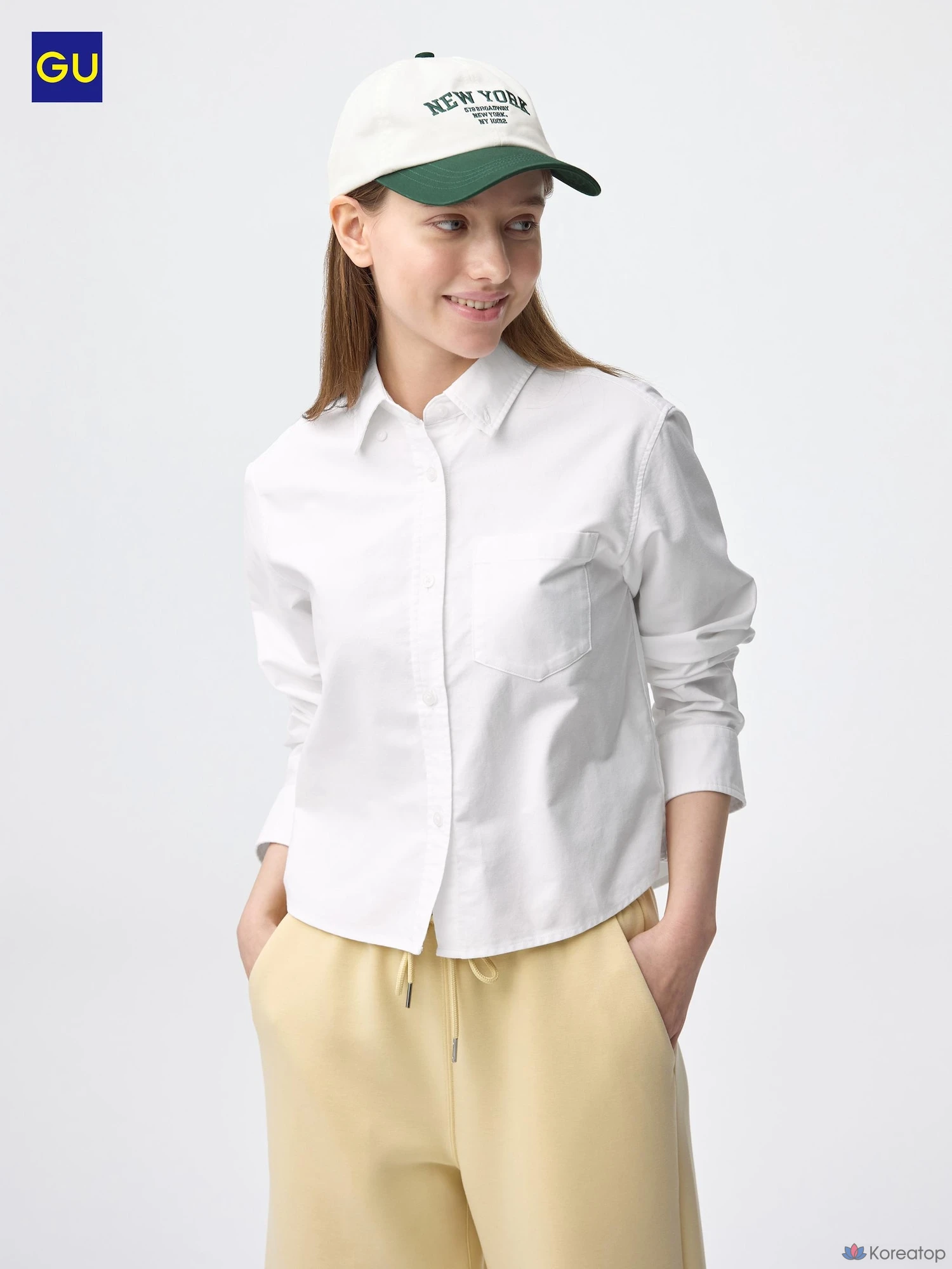 Рубашка Uniqlo GU Oxford Short Sleeve Shirt