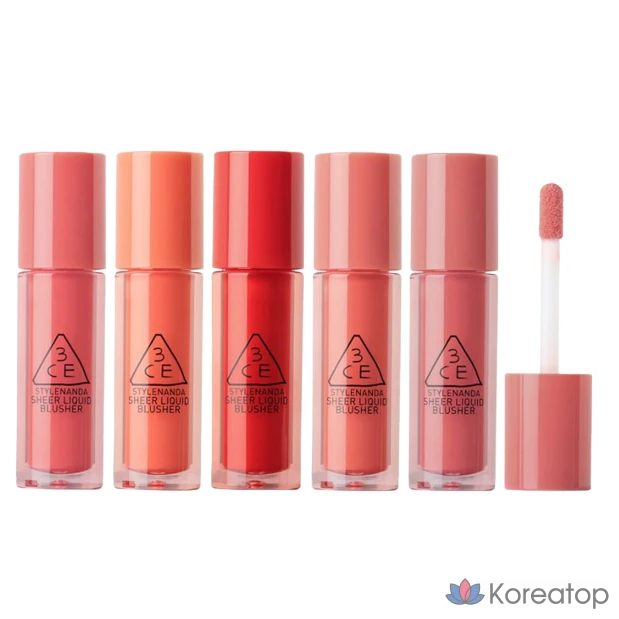 3CE Полупрозрачные жидные румяна #Fresh #NaturalGlow, #JOYFULAFFAIR (нежно-кораллово-розовый), 1 шт.