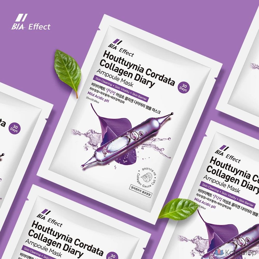 BIA EFFECT Eoseongcho Collagen Diary Ampoule Mask Pack 25ml, 1 упаковка, 50 штук, фото 6