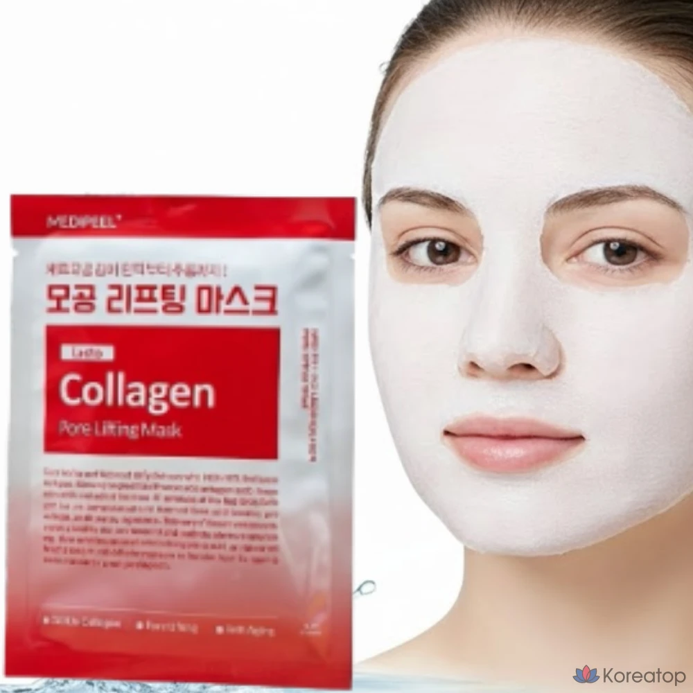 Маска с низкомолекулярным коллагеном, лифтинг, эластичность, интенсивный уход, укрепление пор, увлажнение, 1 лист, 1 упаковка, 1 шт.