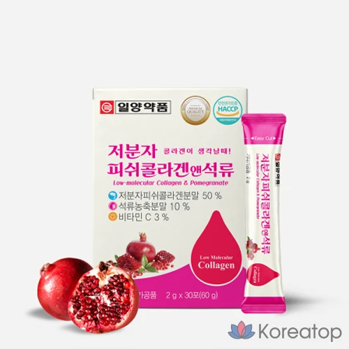 Низкомолекулярный рыбий коллаген и гранат от Il-Yang Pharmaceutical, 60 г, 1 упаковка.