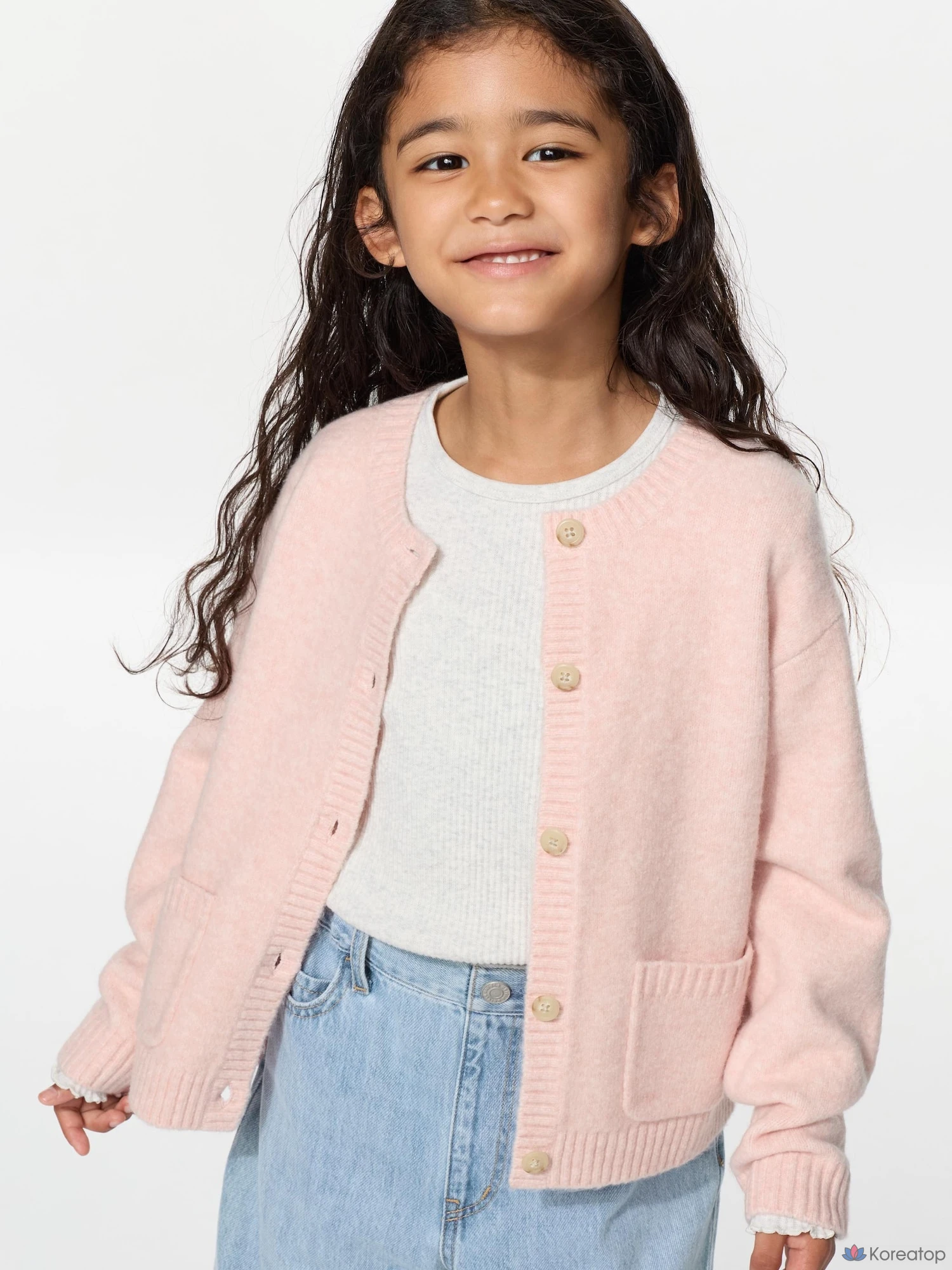 Кардиган для девочек Uniqlo Souffle Yarn Cardigan
