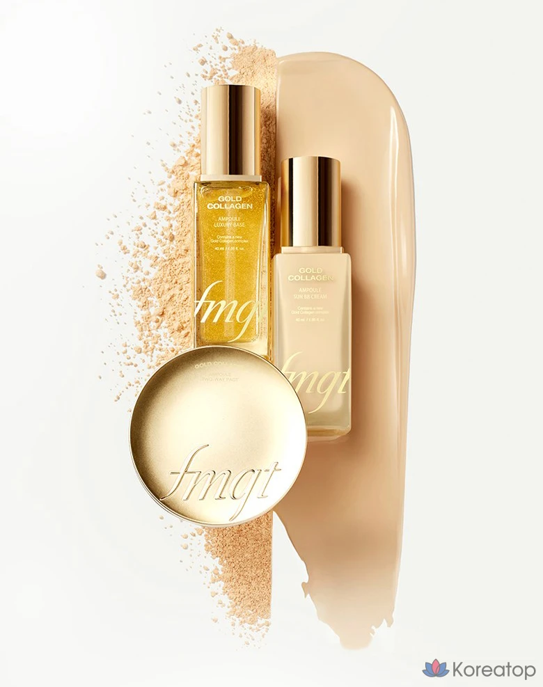 fmgt New Gold Collagen Ampoule Two-Way Pact 9.5g, 201 Apricot Beige, 1 шт., фото 6