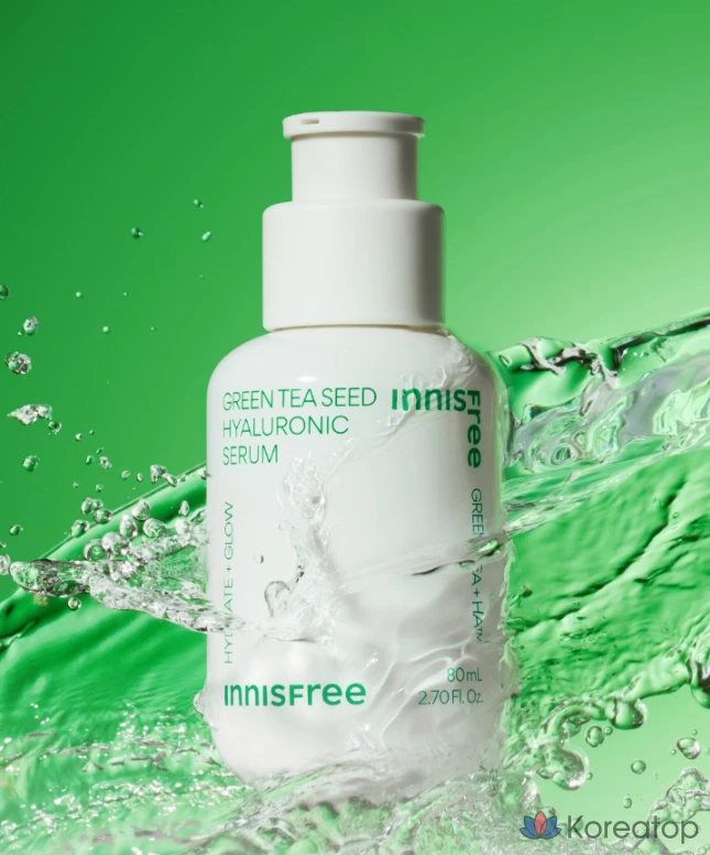 Сыворотка для лица Innisfree с гиалуроновой кислотой и экстрактом зеленого чая, 50 мл, 1 шт.