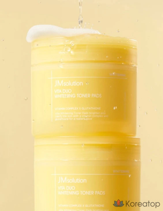 Тонизирующие подушечки для лица JM Solution Vita Duo Whitening Toner Pad, 170 мл, 100 листов, 1 шт.