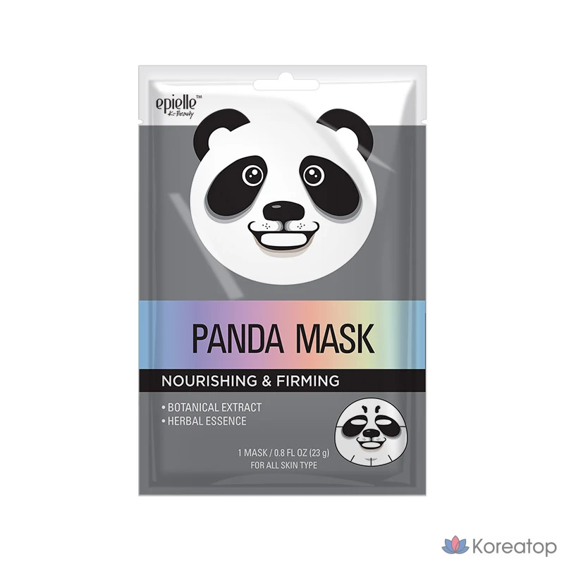Набор из 6 масок Epielle для питания и повышения эластичности кожи с изображением панды.