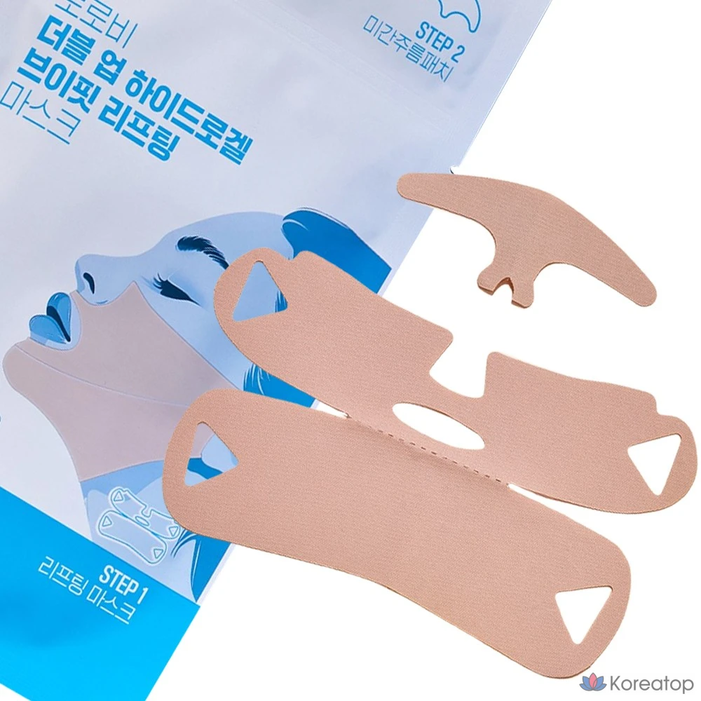 LOLO SKINNY Double Up Collagen Hydrogel V-Line Lifting Pack Mask Sheet LS0010, 4 шт., 10 шт., фото 10