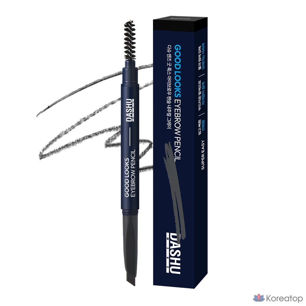 Карандаш для бровей DASHU Men's Good Looks, натуральный серый, 1 шт.