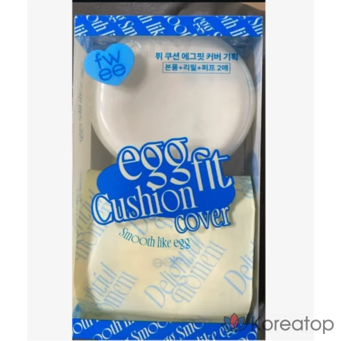 [Самый популярный кушон] Чехол Egg Fit для ощущения, похожего на кожу (включает продукт + сменный блок + 2 дополнительных пуховки), 1 шт., цвет 00 Clear (№ 13)