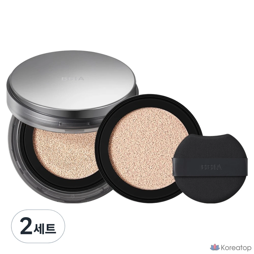 Набор тональной основы Pia O Matte Cushion Foundation 15 г + сменный блок 15 г, 21 оттенок Light, 2 набора
