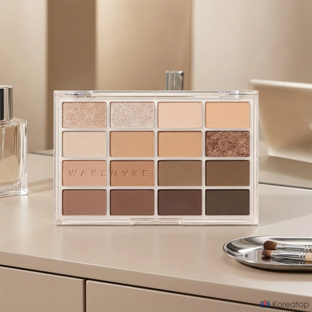 Палетка теней для век Dazzling WAKEMAKE New Soft Blurring Eye Palette, 8 оттенков, 1 шт., оттенок Caramel Blurring.