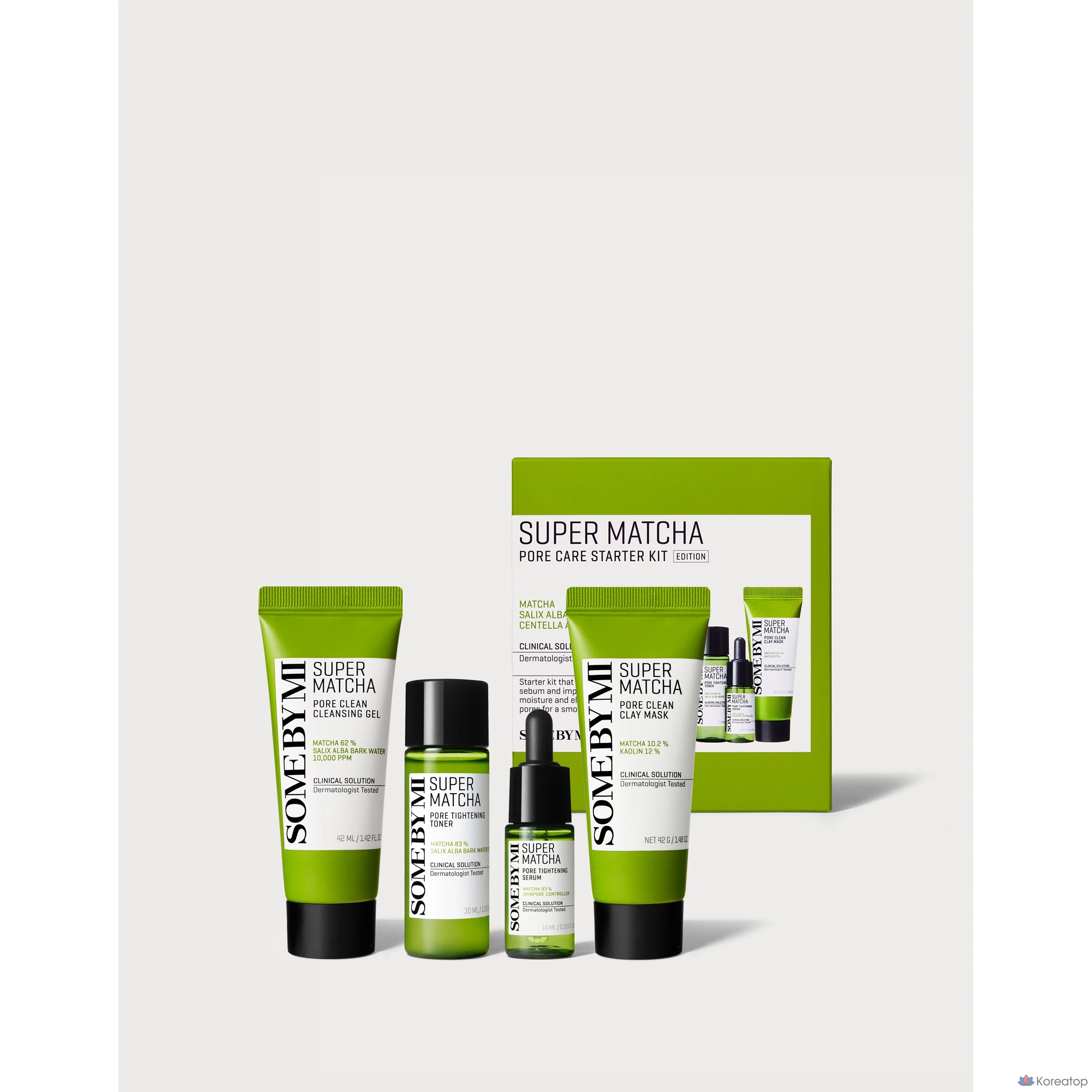 Стартовый набор для ухода за порами Some By Mi Super Matcha, 4 вида, 1 шт.