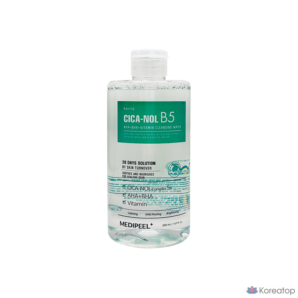 Мицеллярная очищающая вода Medi-Peel с фито-циклофенолом, витаминами B5 и AHA, витаминами BHA, 500 мл, 1 шт.