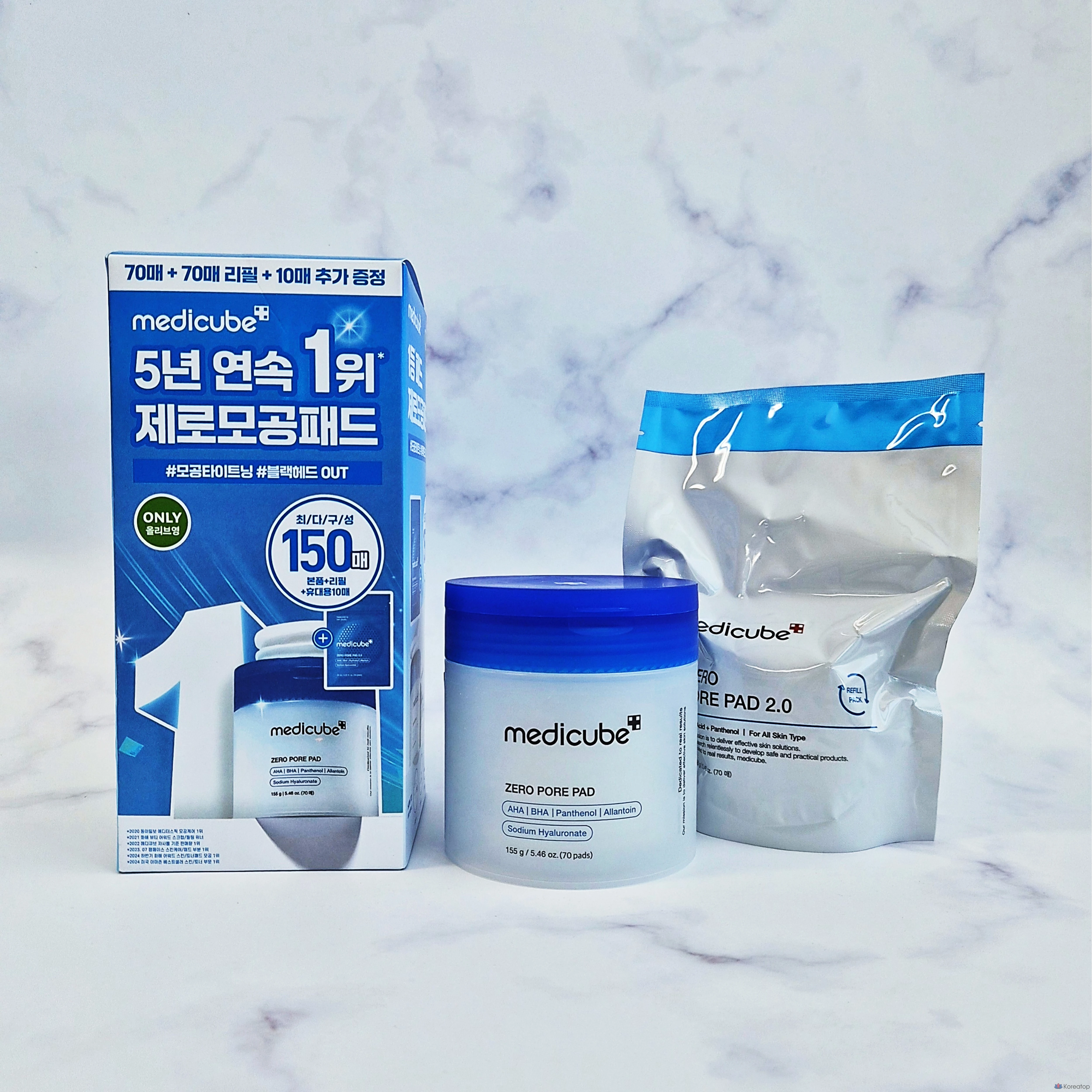 MediCube Zero Pore Pad 2.0 Основной продукт + сменные листы (70 листов + 70 листов), 1 комплект, 140 листов