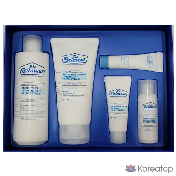Набор The Face Shop Dr. Belmer Clarifying Basic из 2 средств (тоник 200 мл + увлажняющий крем 120 мл), 1 шт.
