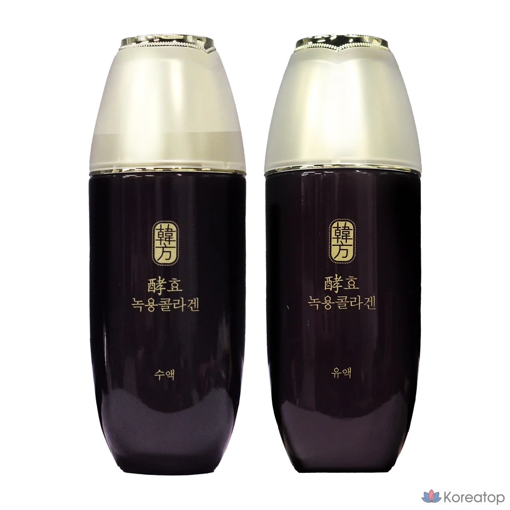 Sooryehan Hyogyo Green Collagen 2 вида, 140 мл жидкости + 140 мл молока, 1 комплект