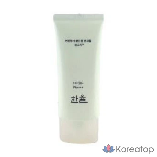 Увлажняющий успокаивающий солнцезащитный крем Hanyul Young с полынью, 50 мл, 1 упаковка.