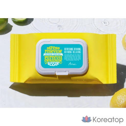 Очищающие салфетки Ariul Stress Relieving Purefull Cleansing Tissue, 80 листов