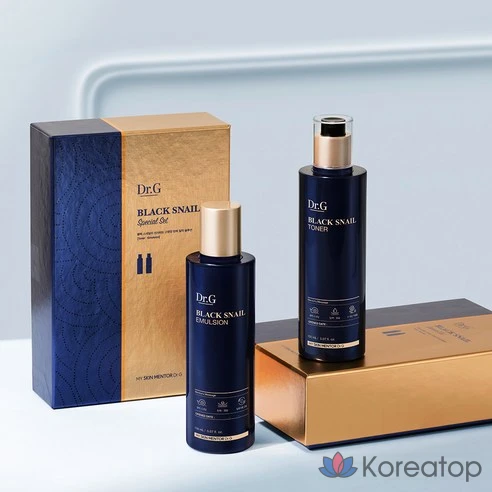 Подарочный набор для эластичности кожи DR.G Black Snail 150 мл + эмульсия 150 мл, 1 комплект