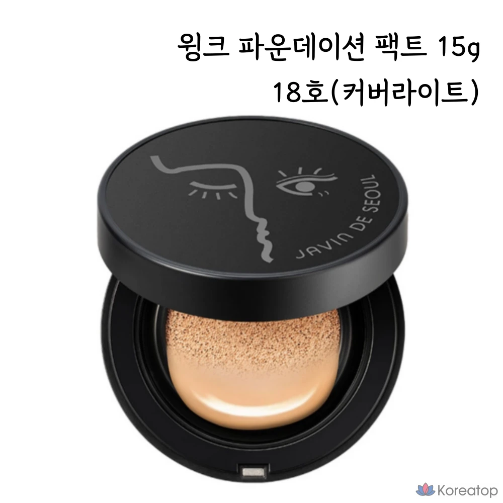 Тональный крем Javind Seoul Wink Foundation Pact 15 г, 18 оттенков Cover Light (Cool Neutral), 1 шт.
