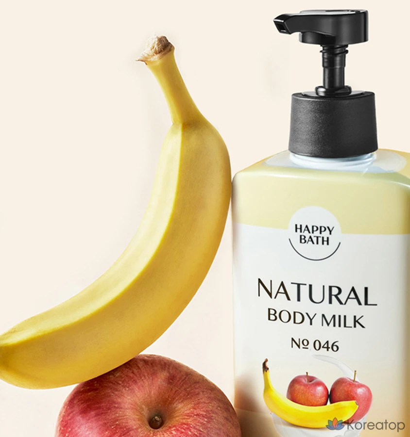 Увлажняющее молочко для тела Happy Bath с яблоком и бананом, 400 г, 1 упаковка