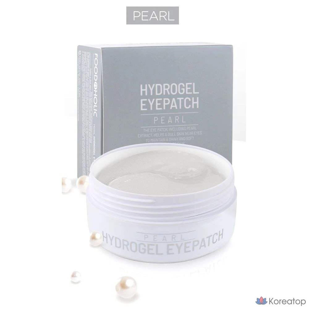 Патчи для глаз с жемчужным экстрактом FoodaHolic Pearl Extract Eye Patch для осветления и увлажнения, 60 шт.