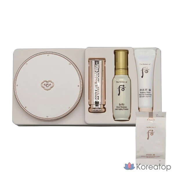 Осветляющий тональный крем-кушон The Whoo Gongjinhyang Seol Whitening Tone-up Sun Cushion Special, 1 комплект