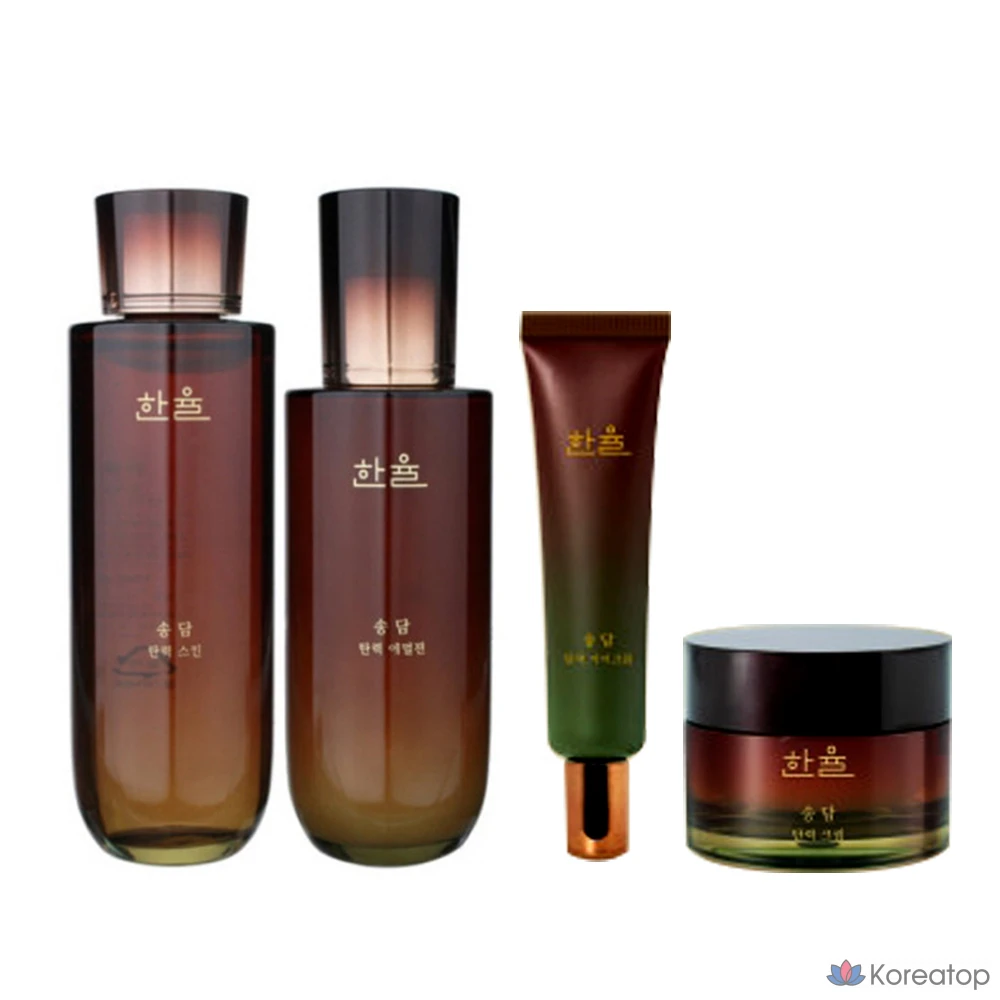 Набор HANYUL Songdam Elasticity из 4 предметов (средство для кожи 150 мл + эмульсия 125 мл + крем 50 мл + крем для глаз 25 мл), 2 сезон, 1 набор.