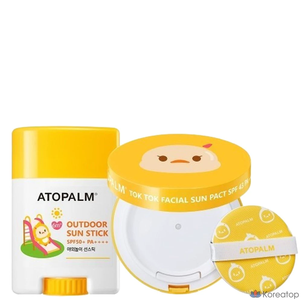 Солнцезащитный стик для лица Atopalm Tok Tok 15 г, солнцезащитный стик для игр на открытом воздухе 21 г, 1 шт.