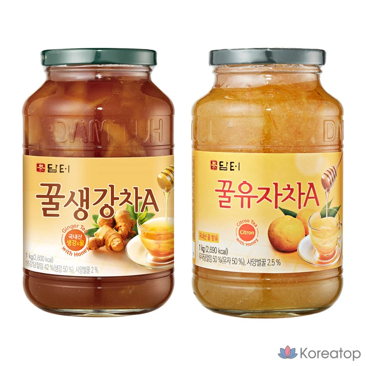 Напиток Damtuh Honey Citron Tea A & Honey Ginger Tea A, 1 кг, 2 шт.