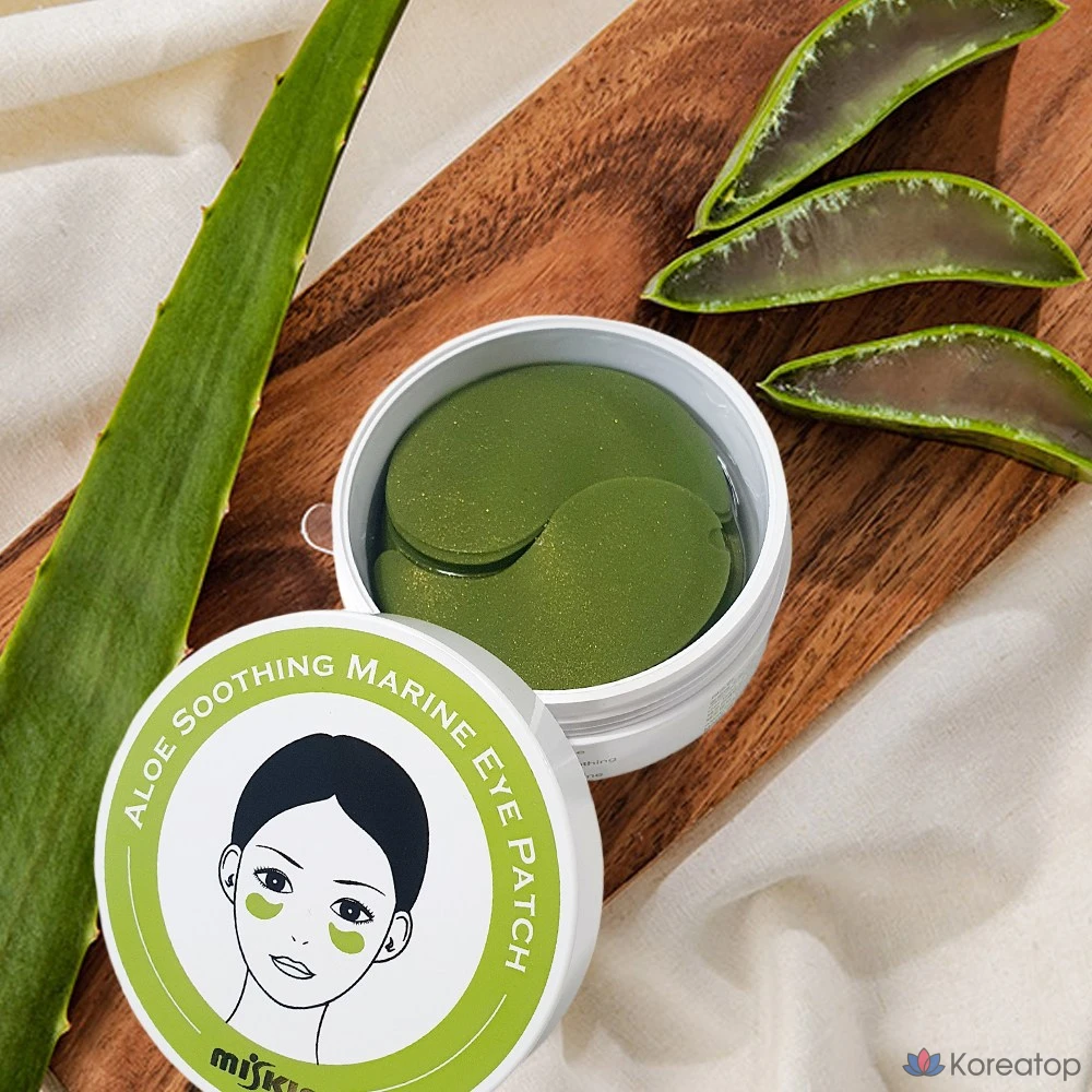 Охлаждающие патчи для глаз с алоэ вера, гидрогелевые, 1 упаковка, 60 штук.