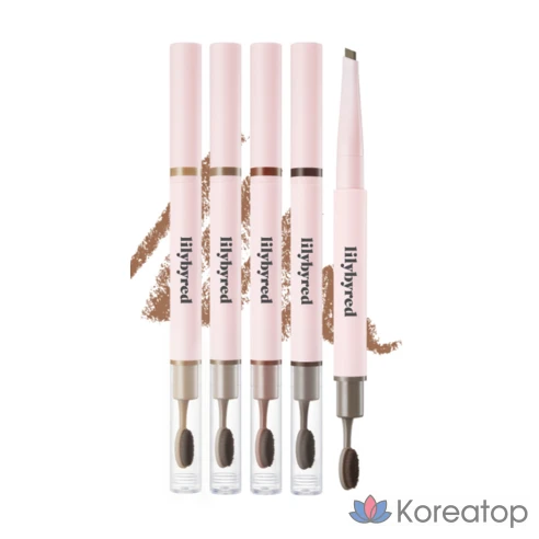 Карандаш для бровей Lilybyred Hard Flat Eyebrow Pencil 04 темно-коричневый