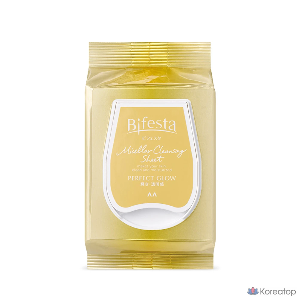 Очищающие мицеллярные салфетки Bifesta Perfect Glow, 46 салфеток, 1 упаковка