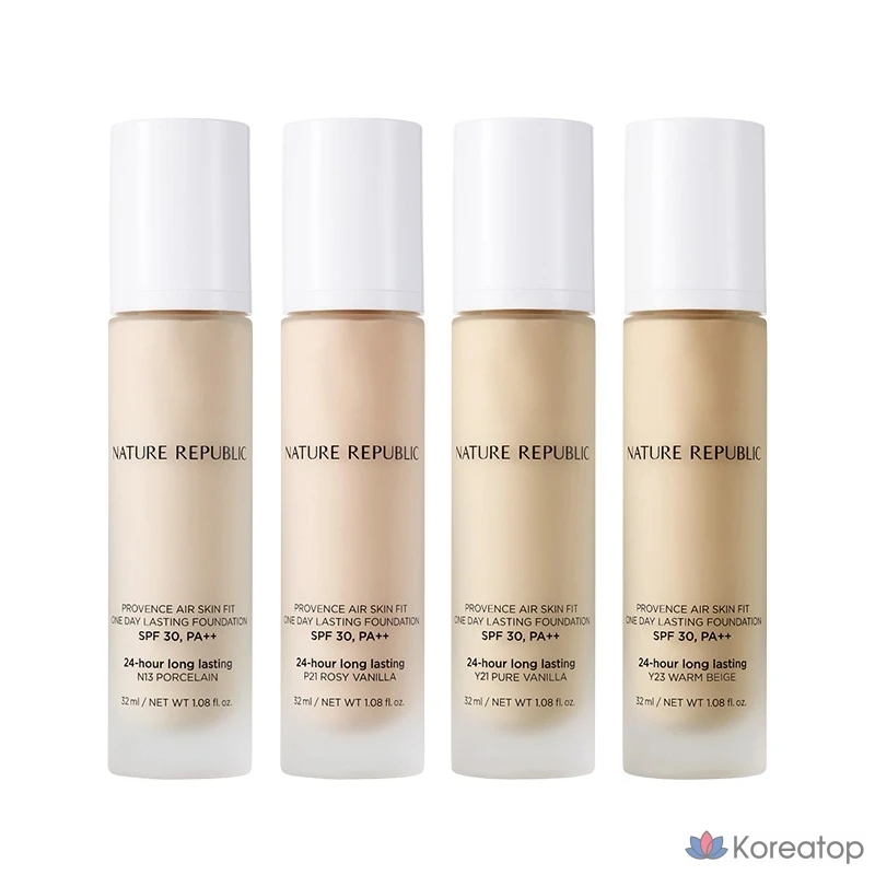 Тональный крем Nature Republic Provence Air Skin Fit One Day Lasting Foundation, оттенок Y21 Pure Vanilla, 30 мл, 1 шт.