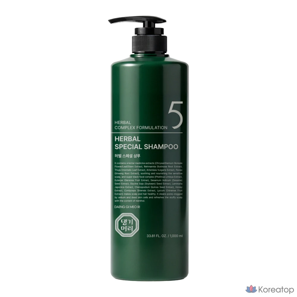 Травяной шампунь против выпадения волос Danggi Meori, 1 шт., 1 л