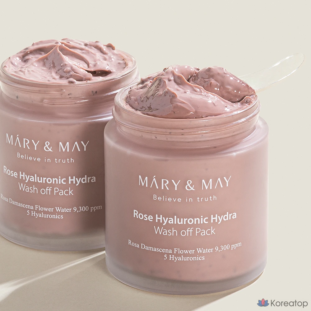 Увлажняющая смываемая маска Mary&May Vegan Rose Hyaluronic Hydra Wash-off Mask, 125 г, 8 шт., фото 2