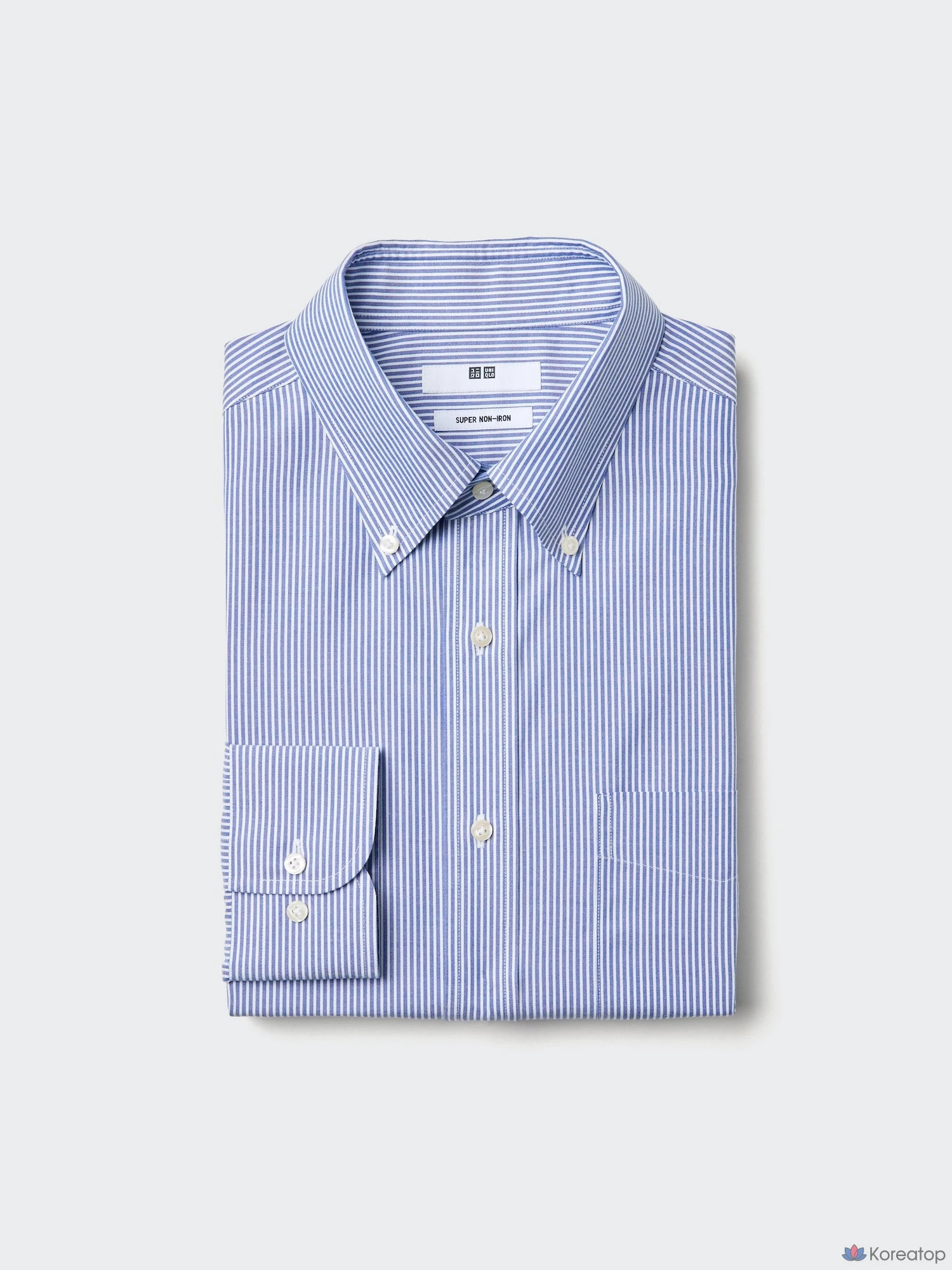 Рубашка Uniqlo Super Non-Iron Shirt Button-Down Collar Stripe A