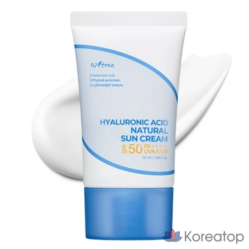 Натуральный солнцезащитный крем Isntree с гиалуроновой кислотой SFP50+ PA++++, 50 мл, 1 шт.