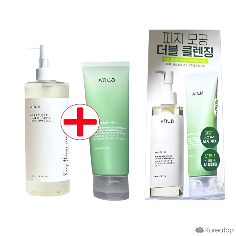 Набор для двойного очищения пор Anua Sebum | Очищающая пенка с кверцетинолом + очищающее масло для контроля пор, 1 шт., 350 мл