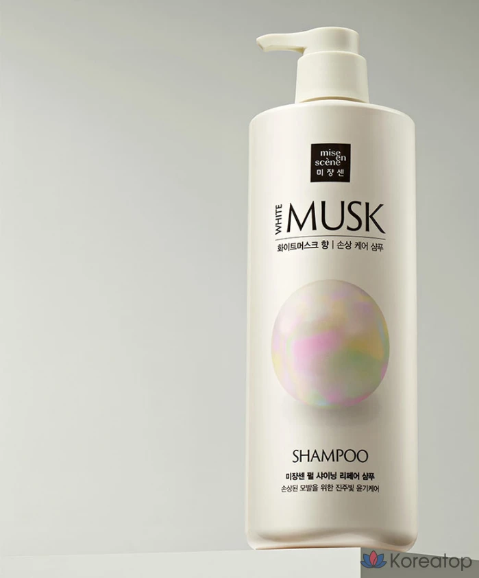 Шампунь для восстановления и придания блеска волосам Mise en Scene Pearl Shining Repair Shampoo с ароматом белого мускуса, 1 л, 1 шт.