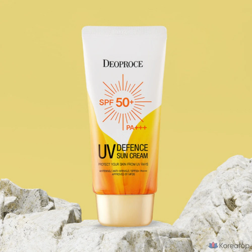 Солнцезащитный крем Deoproce UV Defense Sun Protector Cream SPF50+ PA+++, 70 г, 1 шт., фото 2