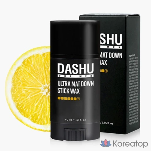 Восковая паста для волос DASHU For Men Premium Ultra Matte Down Stick Hair Wax, 40 мл, 1 шт.