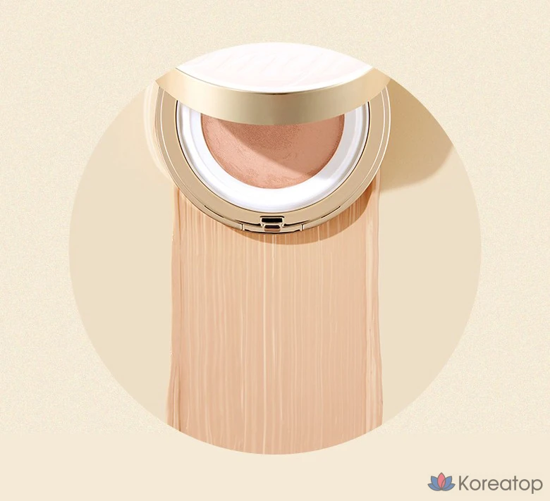 FMGT The Face Shop Gold Collagen Ampoule Mesh Cushion 13g, 201 Apricot Beige, 1 шт., фото 2