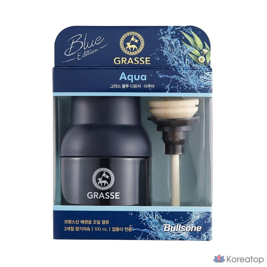 Освежитель воздуха Bullsone Grass Blue Aqua, аромат Aqua, 1 шт.